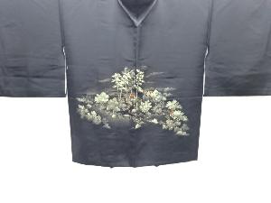 橋風景模様織り出し漆絵羽織